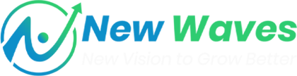 New Waves App Development and Marketing Logo